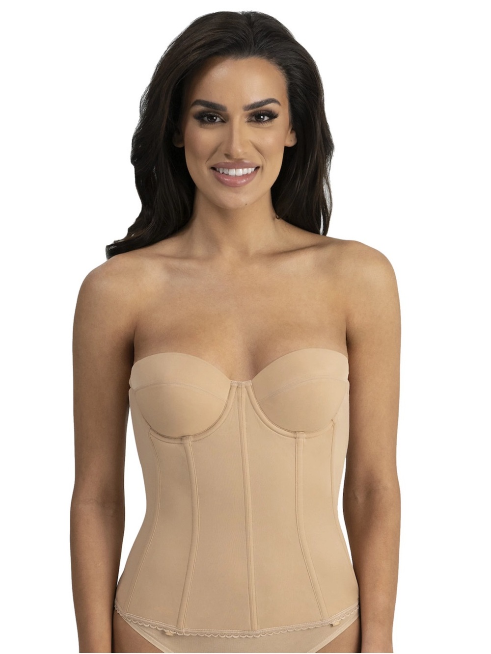 Dominique Intimates Brianna 36B Strapless Corset Bra Low Back Bridal Shapewear